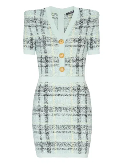 Balmain Glittered Tweed Minidress In Multi