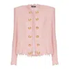 Balmain Sequin Tweed Blazer In Pink