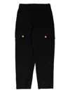 Balmain Gold-button Cargo Trousers In Black