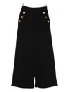 Balmain Gold-button Cuffed Trousers In Black