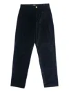 Balmain Gold-button Velvet Trousers In Black