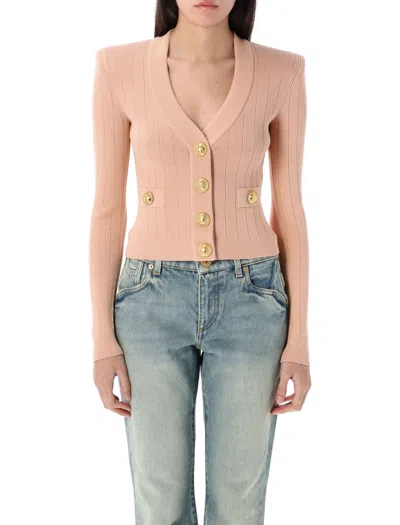 BALMAIN BALMAIN GOLD BUTTONS KNIT CARDIGAN