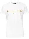 BALMAIN GOLD FOIL LOGO SHORT SLEEVE T-SHIRT