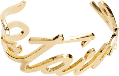 Balmain Gold 'je T'aime' Bracelet In 1ka Or