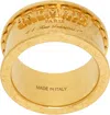 Balmain Gold Signature Tubular Ring In 1ka Or