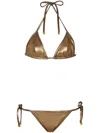 Balmain Metallic Triangle Bikini Set