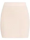 Balmain Short Glossy Knit Skirt In Pink