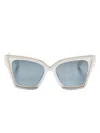 Balmain Grace Square-frame Sunglasses In White