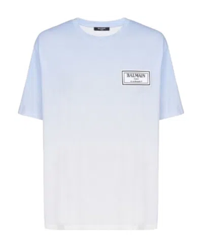 Balmain Gradient Cotton T-shirt In White