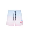 Balmain Gradient Swim Shorts In Blue