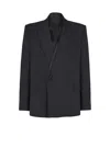 Balmain Grain De Poudre 1-button Jacket In Black