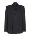 Balmain Grain De Poudre 1-button Jacket In Black