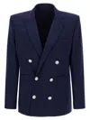 Balmain Blazer Double-breasted Silver Buttons In Animal Print