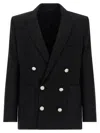 Balmain Grain De Poudre Blazer In Black