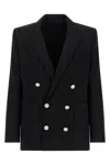 Balmain Grain De Poudre Blazer In Black