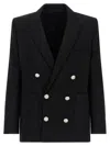 Balmain Grain De Poudre Blazer In Black