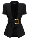 Balmain Grain De Poudre Blazer Blazers Black In Black