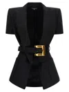Balmain Grain De Poudre Blazer Blazers Black In Black