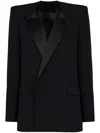 Balmain Grain De Poudre Blazer In Black