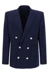 Balmain Blazer Double-breasted Silver Buttons In Blue