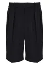 Balmain Grain De Poudre Pleated Shorts