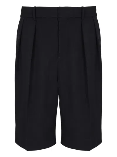 Balmain Grain De Poudre Pleated Shorts