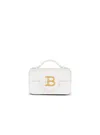 Balmain Grained Calfskin B-buzz 17 Mini Bag In White