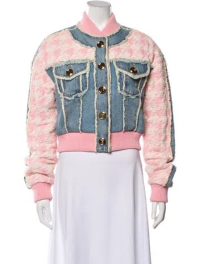 Pre-owned Balmain Graphic Print Bomber Jacket In Multi