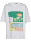 Balmain Graphic-print Cotton T-shirt In White