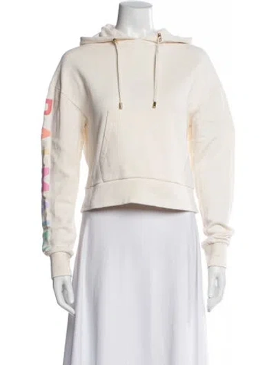 Pre-owned Balmain Graphic Print Crew Neck Hoodie In Neutral