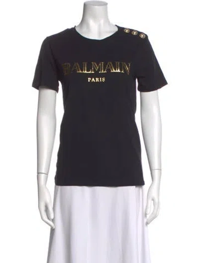 Pre-owned Balmain Graphic Print Crew Neck Sweatshirt In Neutral