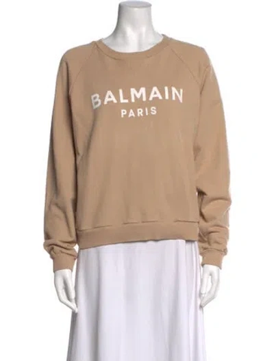Pre-owned Balmain Graphic Print Crew Neck T-shirt In Black