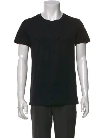 Pre-owned Balmain Graphic Print Crew Neck T-shirt In Black