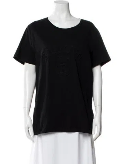 Pre-owned Balmain Graphic Print Crew Neck T-shirt In Gray