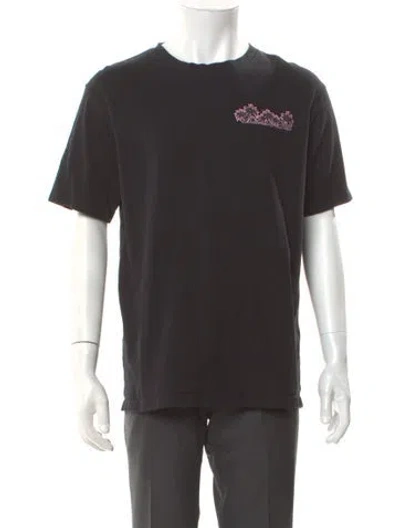 Pre-owned Balmain Graphic Print Crew Neck T-shirt In Gray