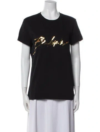 Pre-owned Balmain Graphic Print Crew Neck T-shirt In Multi