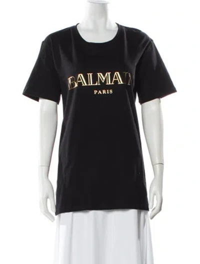Pre-owned Balmain Graphic Print Crew Neck T-shirt In Multi