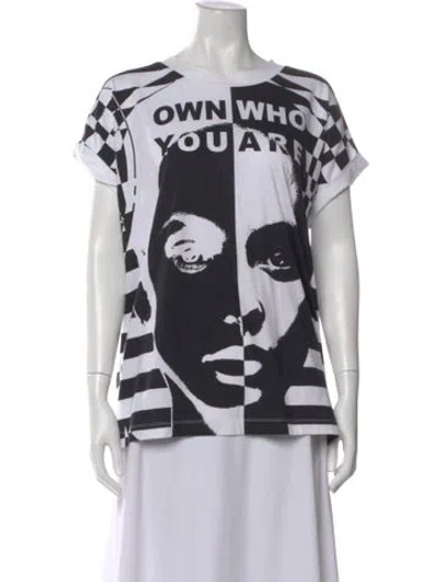 Pre-owned Balmain Graphic Print Crew Neck T-shirt In Multi