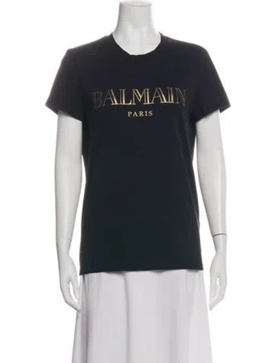 Pre-owned Balmain Graphic Print Crew Neck T-shirt In Multi
