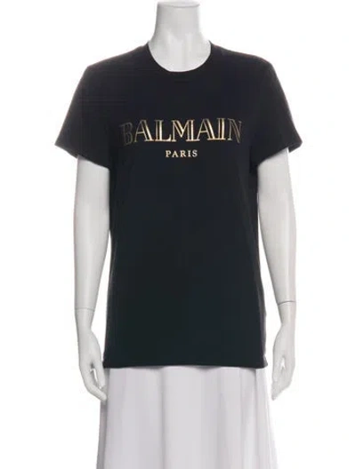 Pre-owned Balmain Graphic Print Crew Neck T-shirt In Multi
