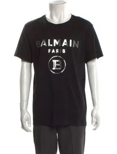 Pre-owned Balmain Graphic Print Crew Neck T-shirt W/ Tags In Black
