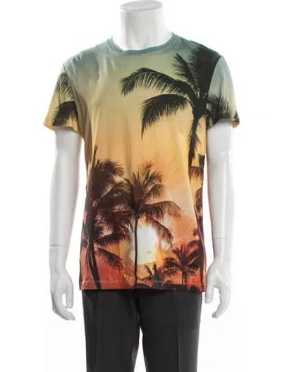 Pre-owned Balmain Graphic Print Crew Neck T-shirt W/ Tags In Multi