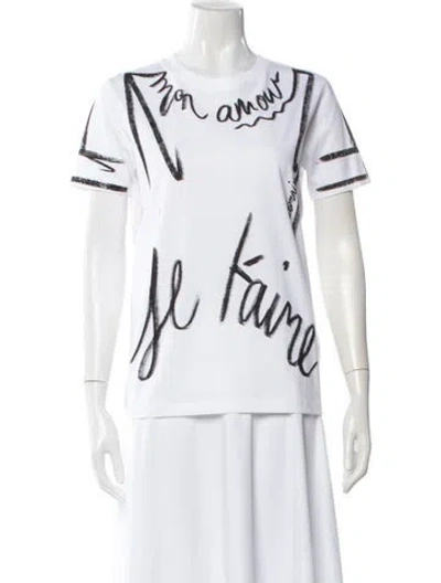 Pre-owned Balmain Graphic Print Crew Neck T-shirt W/ Tags In White