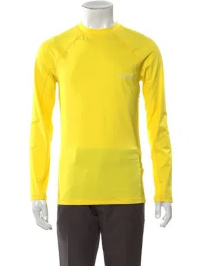 Pre-owned Balmain Graphic Print Crew Neck T-shirt In Yellow