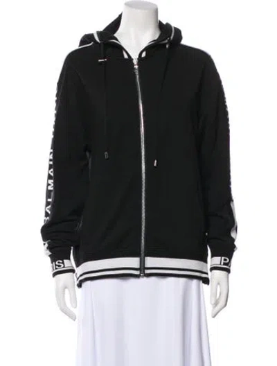 Pre-owned Balmain Graphic Print Jacket In Black