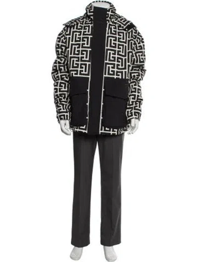 Pre-owned Balmain Graphic Print Jacket In Black
