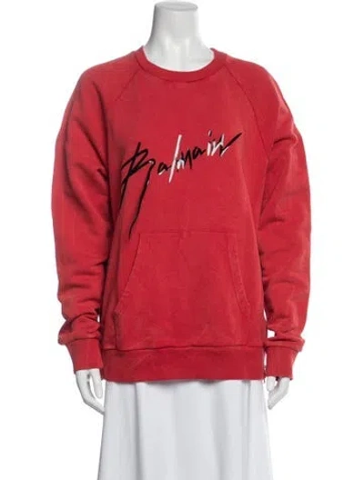 Pre-owned Balmain Graphic Print Jacket In Red