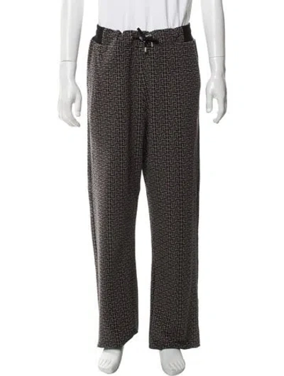 Pre-owned Balmain Graphic Print Joggers W/ Tags In Black