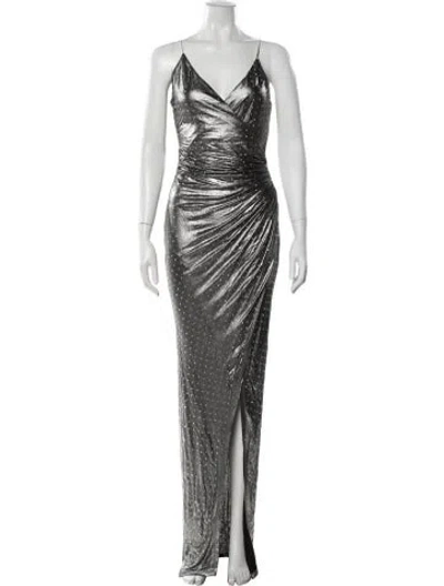 Pre-owned Balmain Graphic Print Long Dress In Multi