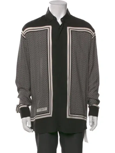 Pre-owned Balmain Graphic Print Long Sleeve Shirt In Multi